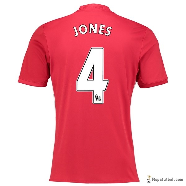 Camiseta Manchester United Replica Primera Ropa Jones 2016/17 Rojo